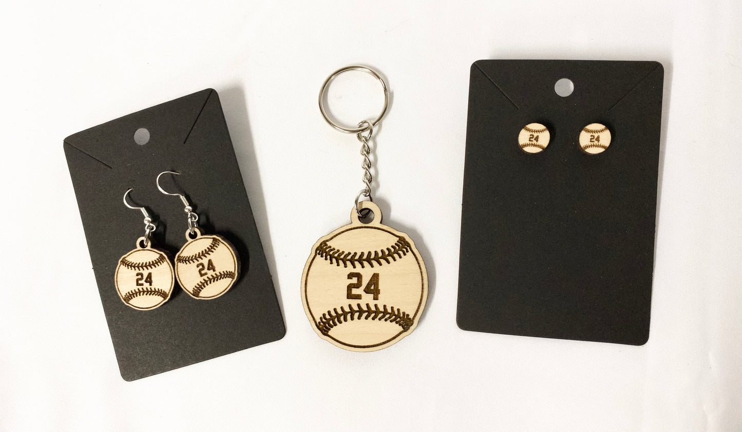 Custom Baseball Earrings