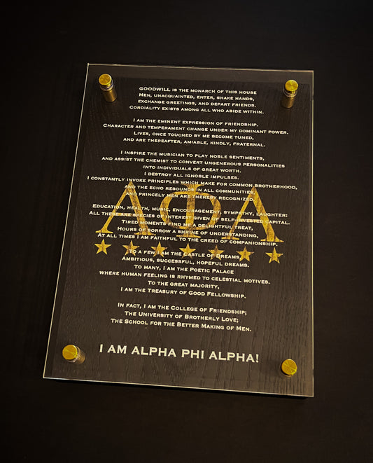 Alpha Phi Alpha Plaque